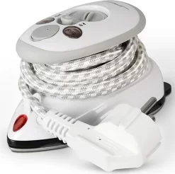 Jago® Mini Bügeleisen - Grau, 260-420 W, Antihaft Bügelsohle, Wassertank 40 Ml, 100-240 V Netzspannung Umschaltbar, Mit/ohne Dampf - Dampfbügeleisen, Reisebügeleisen -Philips Haushaltsgeräte Verkaufsgeschäft 00045ff6c6de4ea29383a449353ee5a0