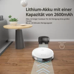 SmartAI Saugroboter Staubsauger Roboter APP Fernbedienung 2600Pa Staubsauger Weiß -Philips Haushaltsgeräte Verkaufsgeschäft 0143015bd30c76bef3057c1914f66d59