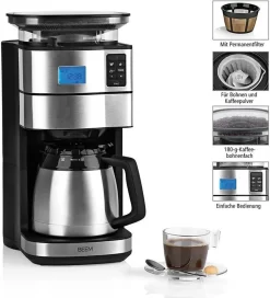 BEEM FRESH-AROMA-PERFECT II Filterkaffeemaschine Mit Mahlwerk - Thermo Kaffeemaschine Filterkaffeemaschine 10 Tassen Timer Thermoskanne Edelstahl 30 BEEM FRESH-AROMA-PERFECT II Filterkaffeemaschine Mit Mahlwerk - Thermo Kaffeemaschine Filterkaffeemaschine 10 Tassen Timer Thermoskanne Edelstahl -Philips Haushaltsgeräte Verkaufsgeschäft 067e591222ca651f08b550e424838fb6