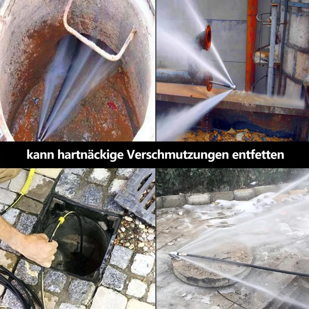 Wolketon 30m Rohrreinigungsschlauch Rohrreiniger Set Für Kärcher Kränzle K2 - K7 Hochdruckreiniger 9 Wolketon 30m Rohrreinigungsschlauch Rohrreiniger Set Für Kärcher Kränzle K2 - K7 Hochdruckreiniger – Bild 9