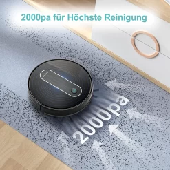Deenkee 2000PA Staubsauger Roboter - Super Schlanker Selbstaufladender Roboter-Staubsauger Mit 6 Reinigungsmodi Und Auto Boost-Technologie Für Tierhaa -Philips Haushaltsgeräte Verkaufsgeschäft 07d73ccbbf3567c18e1ea246d9ddf1cb