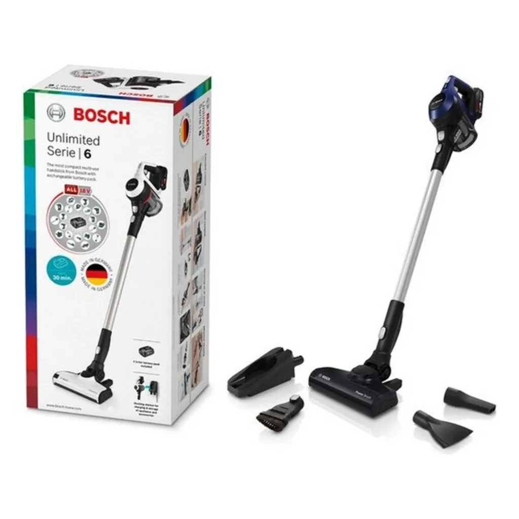 Bosch Serie 6 BBS611MAT, Beutellos, Blau, 0,3 L, Deutschland, Trocken, Akku 1 Bosch Serie 6 BBS611MAT, Beutellos, Blau, 0,3 L, Deutschland, Trocken, Akku