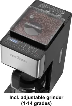 ProfiCook Kaffeeautomat Mit Mahlwerk PC-KA 1138 Edelstahl/schwarz Für 8-10 Tassen -Philips Haushaltsgeräte Verkaufsgeschäft 087b75600395840d8ae7bd2c265b5161