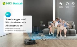 360 SMARTAI Botslab S8 Plus Staubsauger Roboter Mit Absaugstation 4L, 2700Pa Saugroboter Mit Wischfunktion Lasernavigation,Kartierung Mehrerer Etagen -Philips Haushaltsgeräte Verkaufsgeschäft 09fc2d4c05348498977adf7dba77104c
