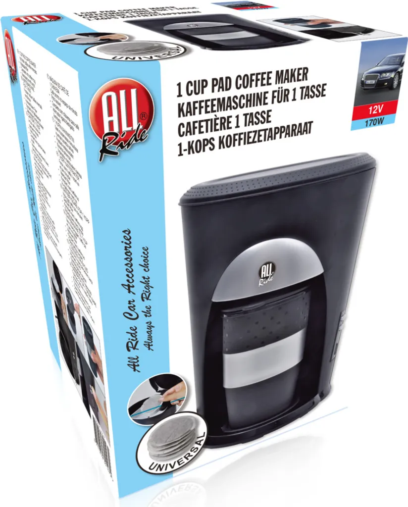 All Ride Kaffeemaschine Auto - Pads - 12V - 1 Tasse 2 All Ride Kaffeemaschine Auto - Pads - 12V - 1 Tasse – Bild 2