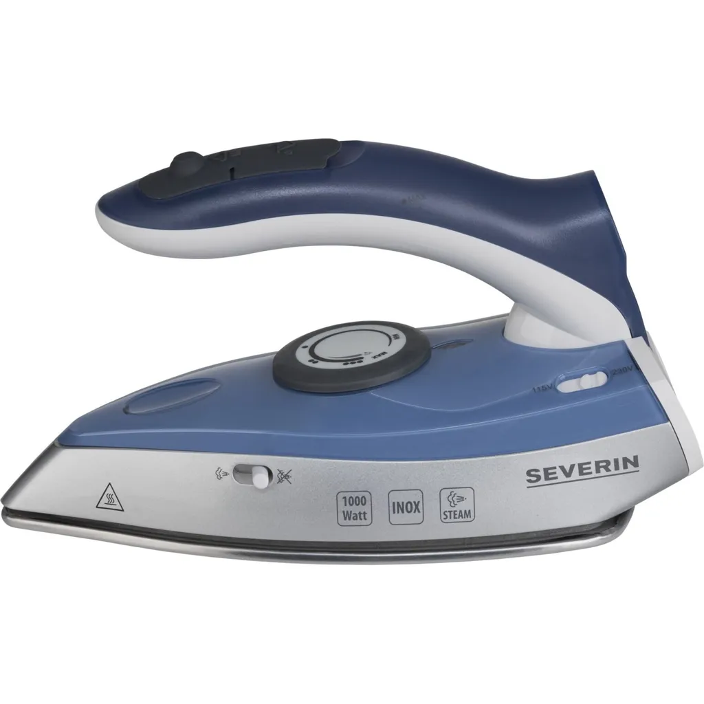SEVERIN Reise-Dampfbügeleisen BA 3234 Silber / Blau 3 SEVERIN Reise-Dampfbügeleisen BA 3234 Silber / Blau – Bild 3