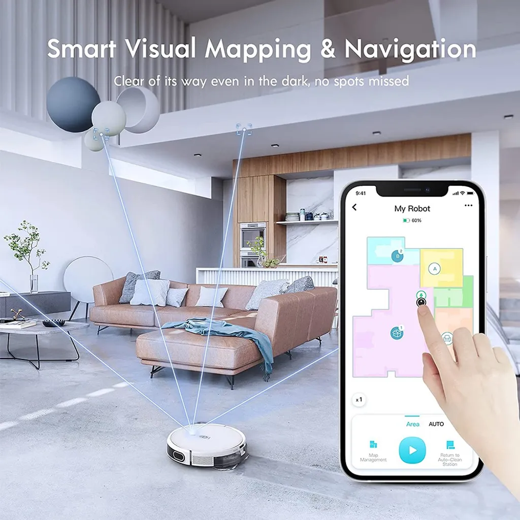 Yeedi Mop Station 2-in-1 Wischroboter, Mopp- Und Saugroboter, Automatisch Waschen Von Mopps, Druckbeaufschlagte Mopps, 2500 Pa, Visuelle Navigation, Teppicherkennung 6 Yeedi Mop Station 2-in-1 Wischroboter, Mopp- Und Saugroboter, Automatisch Waschen Von Mopps, Druckbeaufschlagte Mopps, 2500 Pa, Visuelle Navigation, Teppicherkennung – Bild 6