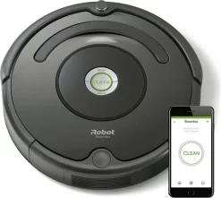 IRobot Roomba 676, Lithium-Ion (Li-Ion), 60 Min - 2 H, 0,6 L, Rund, Schwarz