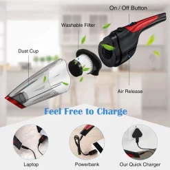 Handstaubsauger, Akku Handstaubsauger 7000PA Beutellos Handsauger Nass/Trocken Akkusauger Schnellaufladung Autostaubsauger Mit 2 Waschbarer Filterr Für Haus & Auto Reinigung -Philips Haushaltsgeräte Verkaufsgeschäft 1a16b1fd63adaa060d3f25256ef16616