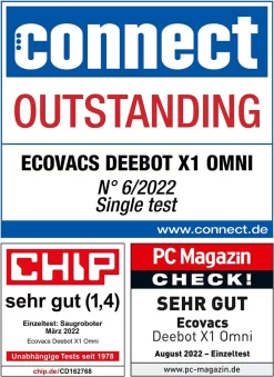 Ecovacs Deebot X1 Omni Saugroboter Wischfunktion Kamera 4 Reinigungsstufen 0,4 L -Philips Haushaltsgeräte Verkaufsgeschäft 1d5879230b875e9be24057f36305bdfe