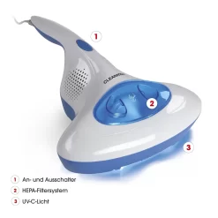 CLEANmaxx Milben-Handstaubsauger Mit UV-C-Licht - Reinigen & Desinfizieren In Einem Schritt Anti Milbensauger Mit UV C Licht 300W HEPA Milben Handstaubsauger Cleanmaxx NEU -Philips Haushaltsgeräte Verkaufsgeschäft 227c17ad64f43a5feaa407a5a545d5eb