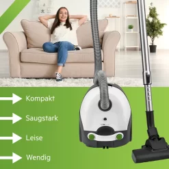 Clatronic Bodenstaubsauger Mit Beutel, Starke Leistung Gegen Staub, Tierhaare, Krümel U.a., Für Teppich- Und Hartböden, 5-Fach Mikrofiltersystem, Edelstahl-Teleskoprohr, Weiß, BS 1300 15 Clatronic Bodenstaubsauger Mit Beutel, Starke Leistung Gegen Staub, Tierhaare, Krümel U.a., Für Teppich- Und Hartböden, 5-Fach Mikrofiltersystem, Edelstahl-Teleskoprohr, Weiß, BS 1300 -Philips Haushaltsgeräte Verkaufsgeschäft 2bbb248f6f739a8ac7475343b358c863