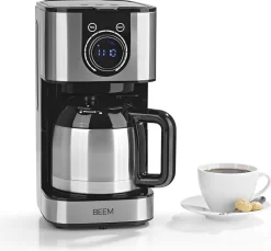 BEEM FRESH-AROMA-SWITCH Filterkaffeemaschine - Thermo Edelstahl 1 L Thermoskanne Bedienrad 24h-Timer 800 W Für 4-8 Tassen Kaffeemaschine Timer -Philips Haushaltsgeräte Verkaufsgeschäft 31144091f81c61c0b937227dff3944a5