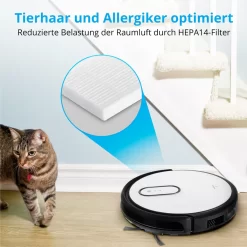 MEDION Saugroboter Mit Absaugstation S40 (2000Pa, Intelligente Navigation, Alexa Roboterstaubsauger Für Hartböden Fliesen Laminat, Teppicherkennung, Tierhaar Optimiert, HEPA14 Filter, Fernbedienung) -Philips Haushaltsgeräte Verkaufsgeschäft 319bcbea277b2149bf216cbb211e599f