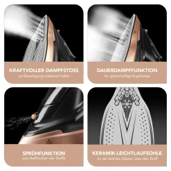 MAXXMEE Dampfbügeleisen - Mit Tropfstopp-, Antikalk- Und Selbstreinigungsfunktion Dampfbügeleisen Bügeleisen Kabellos Antikalk Selbstreinigung Tropfstop Keramik -Philips Haushaltsgeräte Verkaufsgeschäft 31ddfc265dd8d1ebce1e3ef5c4bf2c33