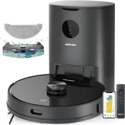 AIRROBO T10+ LDS Staubsauger Roboter 3-in-1 Saugroboter Mit Wischfunktion Saugroboter 2700Pa Mit Automatischer Absaugstation & Elektrische Kontrollwassertank