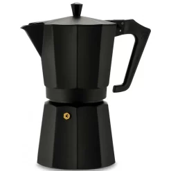 Pezzetti Espressokocher Italexpress 6 Tassen Aluminium Schwarz
