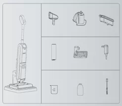 Uwant X100 Tragbarer Kabelloser All-in-One-Nass-Trocken-Staubsauger Für Mehrere Oberflächen Patentierte Doppelwalzenbürste Und Haarschneidegerät Selbstreinigende Intelligente Schmutzerkennung 600-ml-Wassertank 4000-mAh-Akku - Schwarz -Philips Haushaltsgeräte Verkaufsgeschäft 3c9860d84e24f1b4e4b402232381aa40