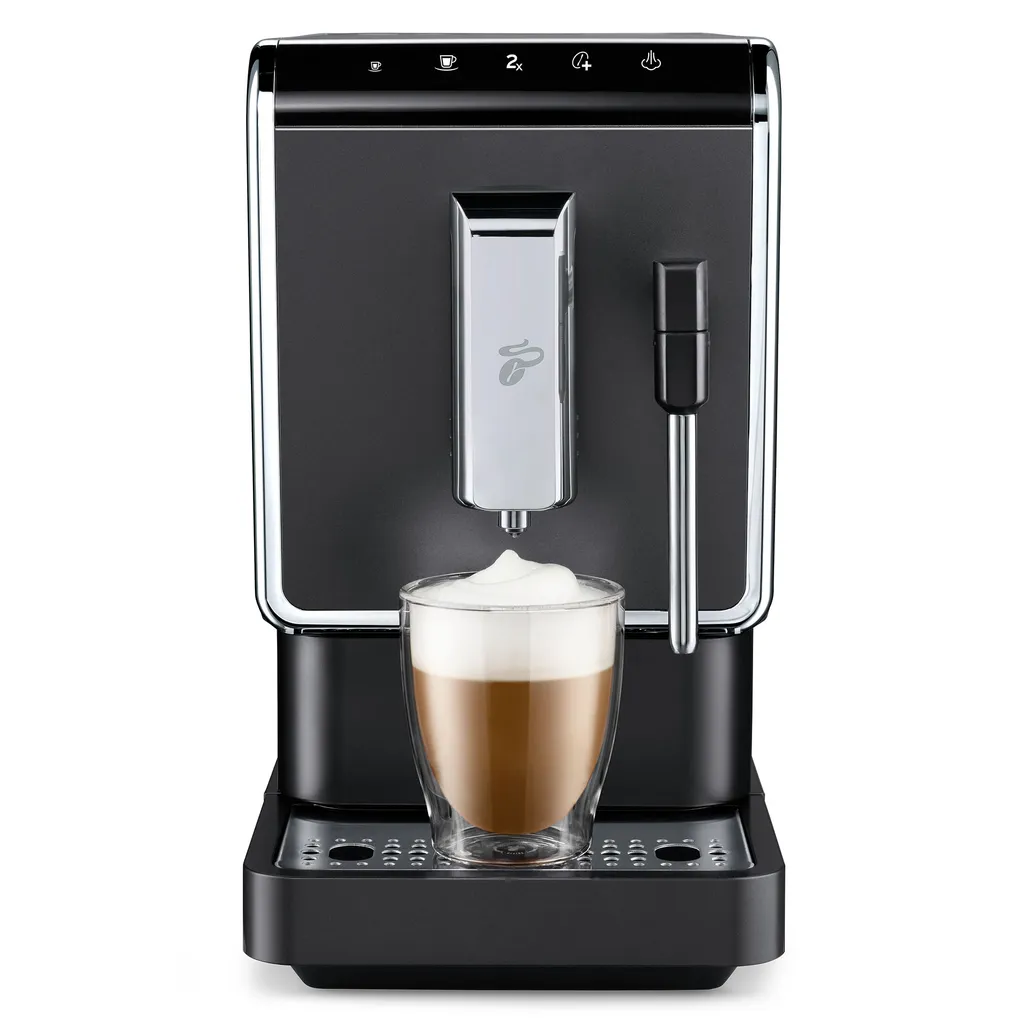 Tchibo Kaffeevollautomat Esperto Latte Inkl. 1kg Barista Caffè Crema Für Caffè Crema Und Espresso, Anthrazit 2 Tchibo Kaffeevollautomat Esperto Latte Inkl. 1kg Barista Caffè Crema Für Caffè Crema Und Espresso, Anthrazit – Bild 2