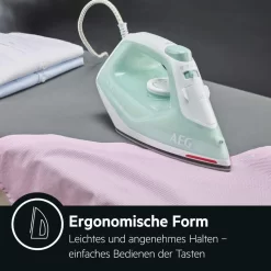 AEG DB1740 Dampfbügeleisen, Keramiksohle, 2400 Watt, Vertikaldampf, Anti-Kalk, Abschaltautomatik -Philips Haushaltsgeräte Verkaufsgeschäft 3ecc4426b19d2736ec2ed679e327cec7