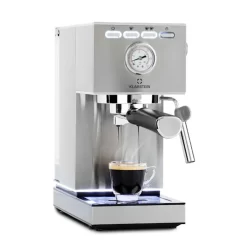Klarstein Pausa Espressomaker, Siebträgermaschine Mit 1350 Watt, Espressomaschine 20 Bar Druck, Siebträger Kaffeemaschine Mit Wassertank: 1,4 Liter Edelstahl ,silber