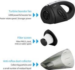 CkeyiN Akku-Handstaubsauger, Wiederaufladbarer, Leistungsstarker Zyklon-Nass-Trocken-Sauger Für Die Reinigung Von Tierhaaren, Staub Und Kies -Philips Haushaltsgeräte Verkaufsgeschäft 4260357f5d7d6a887c6df7a72fe40454