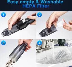 120W Auto Staubsauger Kabellos Mini Home Handstaubsauger Starker Sog Akku -Philips Haushaltsgeräte Verkaufsgeschäft 42c204c9ea4dad9dc4af60c284dffa47