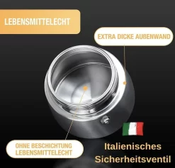 Thiru Espressokocher Induktion L Premium Mokkakanne Aus Edelstahl Inkl. Toolset (Schwarz, 6 Tassen (300ml)) -Philips Haushaltsgeräte Verkaufsgeschäft 44a285bb2eeae923334e376746e948cb