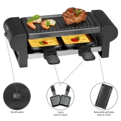 Clatronic Raclette Grill RG 3592 Schwarz / Party / Ideal Für 2 Personen / Tischgrill / Cool Touch-Gehäuse / Antihaftbeschichtet 15 Clatronic Raclette Grill RG 3592 Schwarz / Party / Ideal Für 2 Personen / Tischgrill / Cool Touch-Gehäuse / Antihaftbeschichtet -Philips Haushaltsgeräte Verkaufsgeschäft 457f5d8d5b225d174d0eddd9e52a5f72