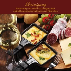 Clatronic Raclette Grill RG 3592 Schwarz / Party / Ideal Für 2 Personen / Tischgrill / Cool Touch-Gehäuse / Antihaftbeschichtet 13 Clatronic Raclette Grill RG 3592 Schwarz / Party / Ideal Für 2 Personen / Tischgrill / Cool Touch-Gehäuse / Antihaftbeschichtet -Philips Haushaltsgeräte Verkaufsgeschäft 4a2d9ceb1c6d4a493f31b0805a9ce923