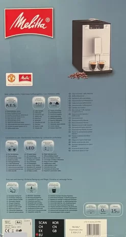Melitta EspressoLine E950-213 Kaffeevollautomat, Silber/Schwarz -Philips Haushaltsgeräte Verkaufsgeschäft 4c41d485b302e6c009fc9795551dc66d