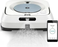 IRobot Braava Jet M6 M6134 Nasswischroboter, Eckig, Weiß/Blau