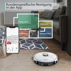 2022 SmartAI S9 Saugroboter Staubsauger Robot Wischroboter Automatisch APP Fernbedienung 4000PA Roboterstaubsauger Vacuum Reinigung Weiß -Philips Haushaltsgeräte Verkaufsgeschäft 50378351c4acba23c17fdd93325c4f9a