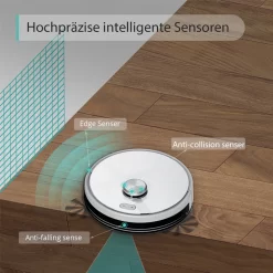 2022 SmartAI S9 Saugroboter Staubsauger Robot Wischroboter Automatisch APP Fernbedienung 4000PA Roboterstaubsauger Vacuum Reinigung Weiß -Philips Haushaltsgeräte Verkaufsgeschäft 51689e78933a27c6cb6698312d2802be
