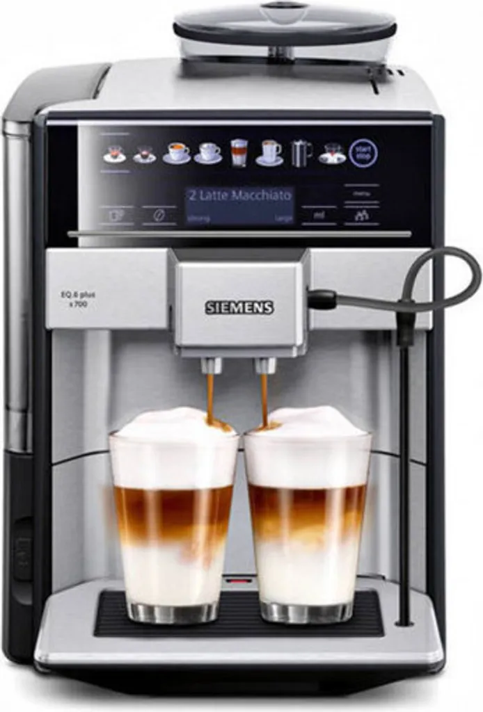 Siemens EQ.6 Plus TE657313RW, Espressomaschine, 1,7 L, Kaffeebohnen, Eingebautes Mahlwerk, 1500 W, Schwarz, Silber 1 Siemens EQ.6 Plus TE657313RW, Espressomaschine, 1,7 L, Kaffeebohnen, Eingebautes Mahlwerk, 1500 W, Schwarz, Silber