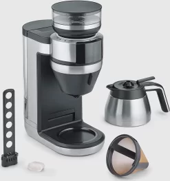 SEVERIN FILKA Vollautomat Für Filterkaffee Mit Thermokanne KA 4851 Aus Edelstahl, Matt-schwarz Edelstahl-gebürstet -Philips Haushaltsgeräte Verkaufsgeschäft 55abe5d708703aaef630eeb0deb0e6f3