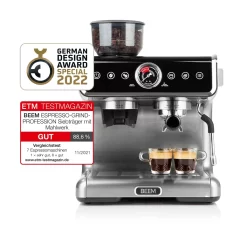 BEEM ESPRESSO-GRIND-PROFESSION Espresso-Siebträgermaschine Mit Mahlwerk - 15 Bar Espressomaschine Siebträger Maschine Barista Kaffee Mahlwerk Milchaufschäumer -Philips Haushaltsgeräte Verkaufsgeschäft 5727d4cd30cb9b380c4897a58f40c36c