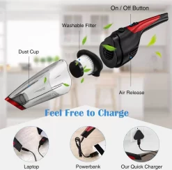 Andeman Staubsauger Kabellos Handstaubsauger Akku Autosauger Nass/Trocken Funktion Für Haus Und Auto 120W, 2200mAh 7200PA -Philips Haushaltsgeräte Verkaufsgeschäft 5739b9e7d132265871bedacfdef0e2a3