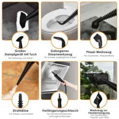 COSTWAY Dampfreiniger Inkl. 9 Zubehör, Handdampfreiniger, Dampfreinigen Handgerät 3 Bar / 250ml / 1050W / 4min Aufheizzeit/für Teppiche, Vorhänge, Autositze, Küche (Orange) 7 COSTWAY Dampfreiniger Inkl. 9 Zubehör, Handdampfreiniger, Dampfreinigen Handgerät 3 Bar / 250ml / 1050W / 4min Aufheizzeit/für Teppiche, Vorhänge, Autositze, Küche (Orange) -Philips Haushaltsgeräte Verkaufsgeschäft 5882b3ac85b1bc3e4f9b769fd4b71f90