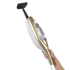 CLEANmaxx Dampfbesen - Mit Knickgelenk - Gold/weiß Dampfreiniger Steam Hygiene Fliesen Küche Bad Reinigung -Philips Haushaltsgeräte Verkaufsgeschäft 588b31439f946ea165db3464231a03a7