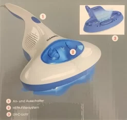 CLEANmaxx Milben-Handstaubsauger Mit UV-C-Licht - Reinigen & Desinfizieren In Einem Schritt Anti Milbensauger Mit UV C Licht 300W HEPA Milben Handstaubsauger Cleanmaxx NEU -Philips Haushaltsgeräte Verkaufsgeschäft 59bd1b2317a36e17d961b1abb2b1a1f5