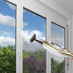 CLEANmaxx Dampfbesen - Mit Knickgelenk - Gold/weiß Dampfreiniger Steam Hygiene Fliesen Küche Bad Reinigung -Philips Haushaltsgeräte Verkaufsgeschäft 59f5ae62b3a72d728148b0c195910af9