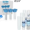10" 3-Stufen Wasserfilter System Hauswasser Zisterne Brunnen Pumpe 3/4" Zoll