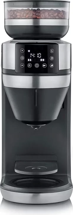 SEVERIN FILKA Vollautomat Für Filterkaffee Mit Thermokanne KA 4851 Aus Edelstahl, Matt-schwarz Edelstahl-gebürstet -Philips Haushaltsgeräte Verkaufsgeschäft 5e29ee61d071a174d9c1bcd8a1d96620