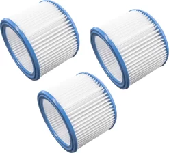 Vhbw Filterset 3x Faltenfilter Kompatibel Mit Nilfisk / Alto / Wap Aero 20, 21, 25, 26, 31 Nass- Und Trockensauger - Filter, Patronenfilter