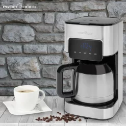 ProfiCook Kaffeeautomat PC-KA 1191 Für 8-10 Tassen, Elektronische Aromawahlfunktion, Sensor Touch-Bedienung, Edelstahl-Thermokanne (doppelwandig) -Philips Haushaltsgeräte Verkaufsgeschäft 6078831fe8fb88fb144222f478176886