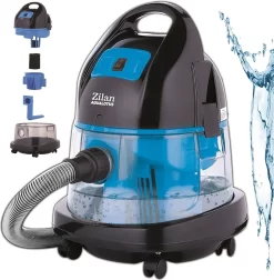 Zilan Staubsauger Mit Wasserfilter | Wasserstaubsauger | Nass Und Trocken | Boden Staubsauger | 8 LIter | 2.000 Watt | Beutellos