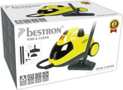 Bestron Dampfreiniger Mit 12-Teiligen Zubehör-Set, Inkl. Kindersicherung & 10m Aktionsradius, 4 Bar Dampfdruck, Kapazität: 1,5 L, Ideal Für Bäder Und Küchen, 1500 Watt, Farbe: Gelb -Philips Haushaltsgeräte Verkaufsgeschäft 68272e4d211588bada9c369dc9b12bfe