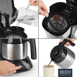 BEEM Filter Kaffeemaschine Thermo Permanentfilter 900W Filterkaffee Edelstahl -Philips Haushaltsgeräte Verkaufsgeschäft 69903d9b9cd8c6c78ec9eadc474e1230