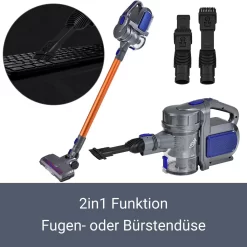 Juskys 2in1 Handstaubsauger & Akku Staubsauger - Beutellos & Kabellos – Bis 55 Min Laufzeit - Lithium-Ionen Akku, Wandhalterung & Ladestation – Blau -Philips Haushaltsgeräte Verkaufsgeschäft 71c289cf3368cceecc1cefec419614cd